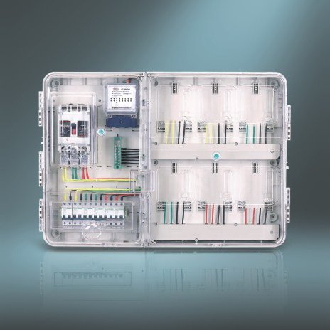 MF-K601C 單相六位插卡透明電表箱